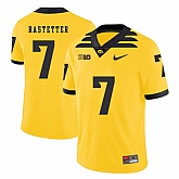 Iowa Hawkeyes 7 Colten Rastetter Yellow College Football Jersey Dzhi,baseball caps,new era cap wholesale,wholesale hats